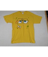 Spongebob SquarePants Yellow T-Shirt Universal Studios Large 100% Cotton - £11.33 GBP