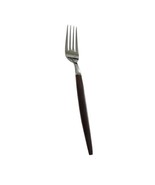 1 x Ekco Eterna CANOE MUFFIN Dinner Fork MCM Stainless Flatware Faux Woo... - £15.82 GBP