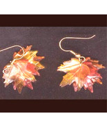 Fall Autumn Tree MAPLE LEAF LEAVES EARRINGS Thanksgiving Holiday Canada ... - £6.93 GBP
