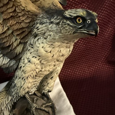 Vintage 1970 Fraser Art Osprey Fish Hawk 18" Bird Sculpture Wall Plaque Bossons  Item image 9