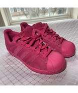 Adidas Superstar Suede J &#39;Mono Pink&#39; Shell Toe women&#39;s size 3.5 sneakers... - £18.16 GBP
