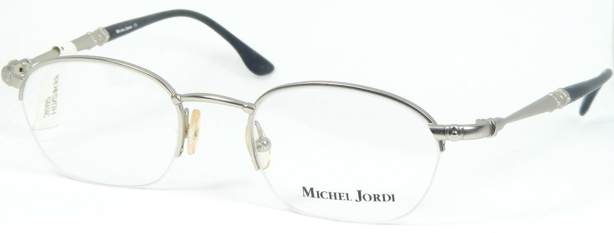 Vintage Michel Jordi MJ-401 2000 Silber/Schwarz Brille 50-21-140mm - $76.21