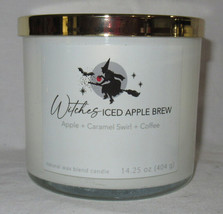 Kirkland&#39;s 14.25 oz Jar 3-Wick Candle Natural Wax Blend WITCHES ICED APP... - £23.11 GBP