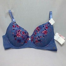 NWT Jessica Simpson Floral Lace Detail Support Bra Women’s 42C Bra Coverage - £35.61 GBP