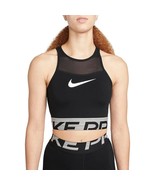 Nike Women&#39;s Pro GRX Cropped Graphic Training Shirt DM7689-010 Black Siz... - £31.86 GBP