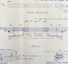 1947 Railroad Bangor Aroostook Standard Guard Rail 70 LB Blueprint F2 DW... - $84.36