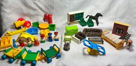 Vtg 1970&#39;s/80&#39;s Fisher Price CBS Sesame Street Furniture Vehicle People Accs LOT - £47.93 GBP