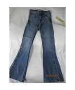 ZARA Women Blue Denim Flare Button Detail Jeans Size 36 EUR 4 US - $22.34