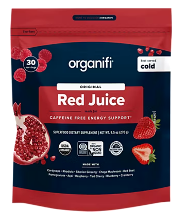 Organic Red Juice Superfood Powder with Acai &amp; Cordyceps (30 Servings) - $94.99