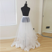 Bridal Maxi Tulle Skirt White Wedding Photo Tulle Skirt Custom Romantic Outfit  - £56.29 GBP