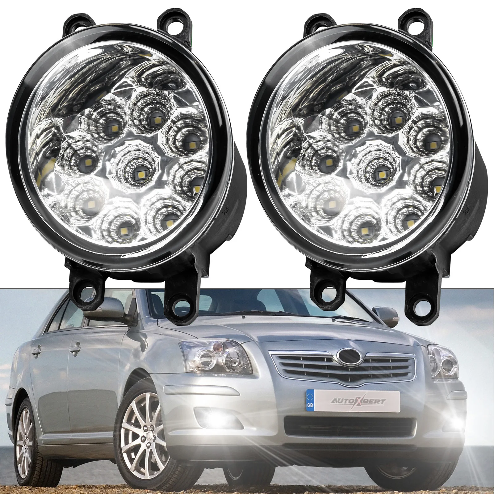 2x Fog Light Bumper Fog Lamp Assembly For Toyota RAV4 XA30 2005-2012 Yaris Pri - £22.39 GBP