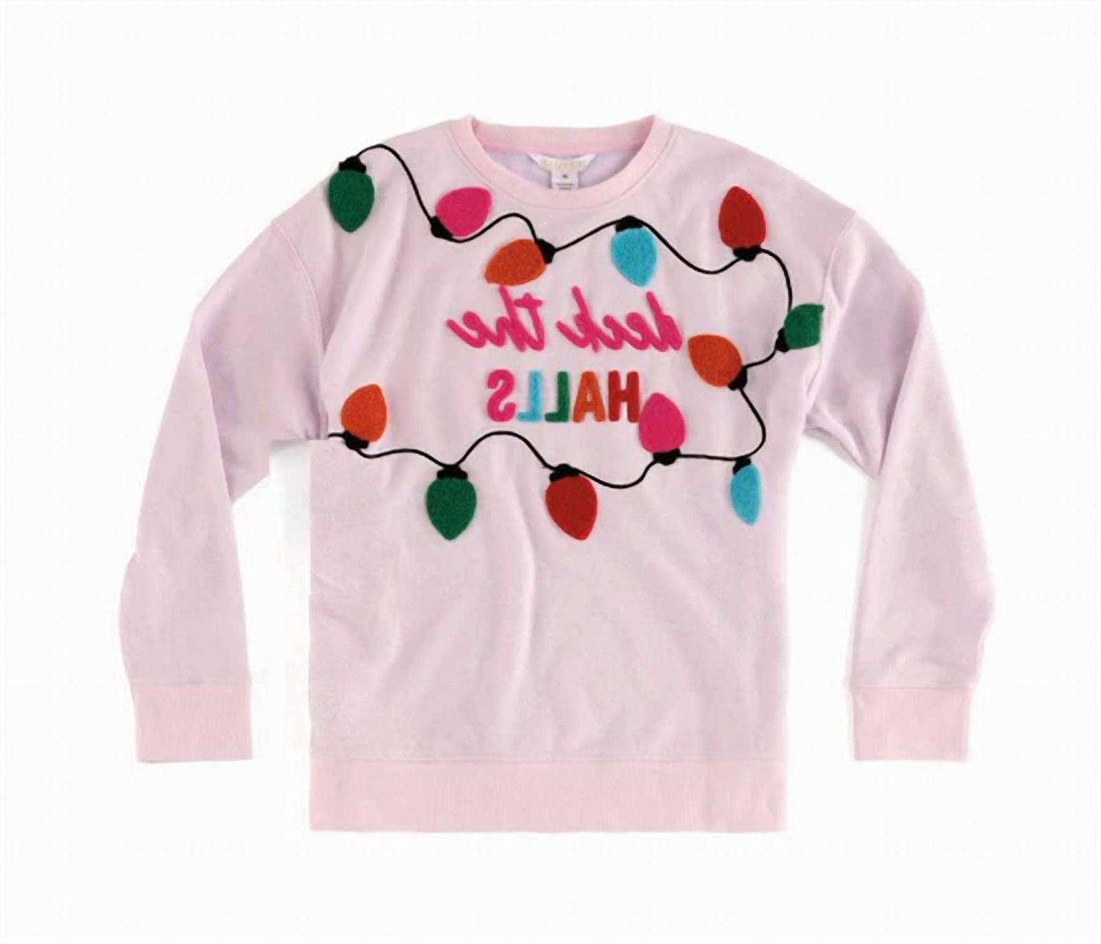Shiraleah Deck The Halls Sweatshirt Blush - $41.00