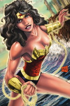 Javier Avila SIGNED JLA / DC Comics Art Print ~ Wonder Woman - £27.18 GBP
