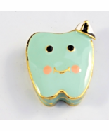 Babys First Tooth Cristiani Enamel Trinket Keepsake Box Boy Blue Gold Sm... - $26.94 CAD