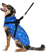 Fashion Pet Puffy Heart Harness Coat Blue Medium - $86.99