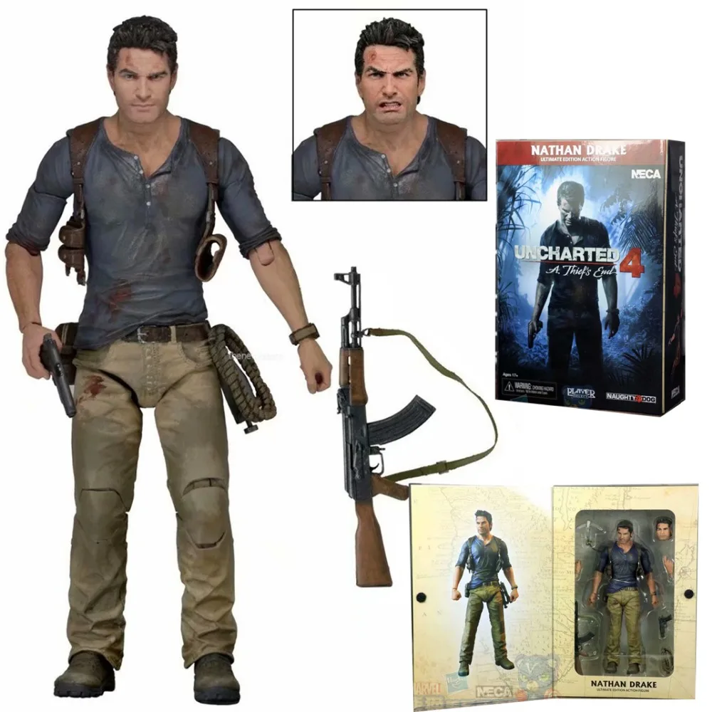 In Stock Neca Nathan Drake Uncharted 4 A Thief&#39;s End Ultimate Edition Action - £27.98 GBP