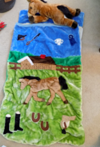 Kids Embroidered Horse Sleeping Bag With Horse Pillow 28&quot; x 56&quot;--FREE SH... - £23.70 GBP