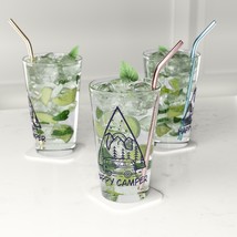 Happy Camper Pint Glass, 16oz, Unique Printed Custom Glass, Perfect Hous... - £23.00 GBP