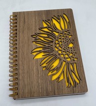 Sunflower in Walnut Wood Covered Notebook/Journal - £18.76 GBP