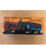 TRACTOR WITH CARGO TRAILER S-1214, Japan Vintage Toy 1960&#39;s Tin Friction - $96.77