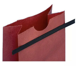 Uline Resealer Peel and Stick Tie Black, 5.5&quot; Length | 1000/Case For Pap... - £54.28 GBP