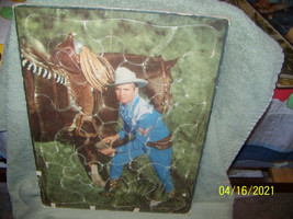 lot of [2} vintage  1940's childern's tray puzzles   {gene autry} - $29.70