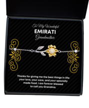 Emirati Grandmother Bracelet Gifts - To My Wonderful Grandmother - Sunflower  - $49.95