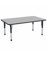 Rectangle Activity Table, 36&quot; x 72&quot;,  Black and Chunky Legs. - $2,822.32 MXN