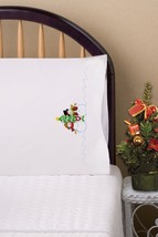 Tobin Stamped For Embroidery Pillowcase Pair 20&quot;X30&quot; Snow Couple - £15.81 GBP