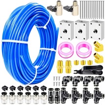 Tailonz Pneumatic Blue 3/8 Inch Od 32 Meter 100Ft Pu Air Tubing Kit Pipe Hose - £68.01 GBP