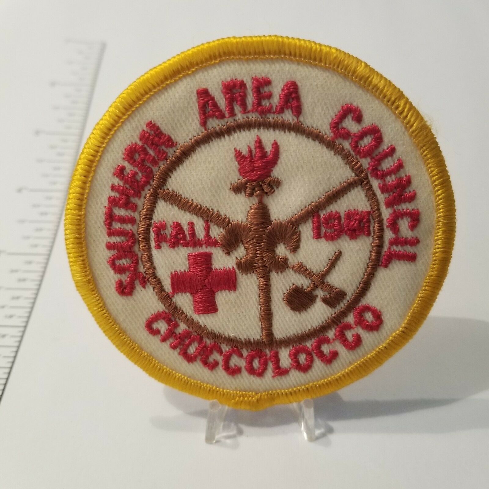 Vintage Southern Area Council Fall 1981 Choccolocco 3&quot; Diameter Round Patch - $26.61