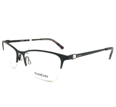 bebe Eyeglasses Frames BB5119 RELEVANT 001 JET Black Crystals 52-16-135 - £54.53 GBP