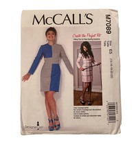 Mccalls Dress Pattern M7089 Perfect Fit Sizes 14 16 18 20 22  Long Sleeves - $147.62 MXN