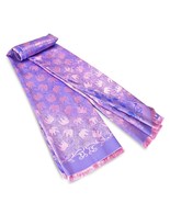 Elegantly Stunning Hand Woven Purple and Pink Silk Elephant Scarf or Shawl - £18.68 GBP