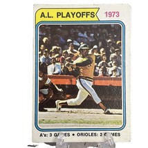 1974 Topps American League playoffs 1973 #470 A’s VS Orioles A’s Win Series 3-2 - £1.94 GBP