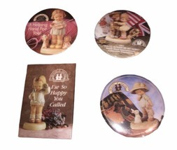 Memories Of Yesterday Vintage Promotional Pins &amp; Buttons 1990s Set Of 4 - $11.07