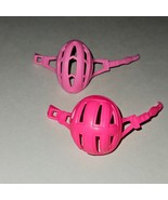 2 VTG Barbie Mattel Pink Safety Helmets Biking Skating Lot Hot Skatin 19... - $11.83