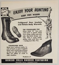 1954 Print Ad Beacon Falls Rubber Footwear Coldguard Pac &amp; Sock Connecticut - £7.77 GBP
