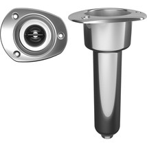 Mate Series Stainless Steel 0° Rod &amp; Cup Holder - Drain - Oval Top - £95.22 GBP