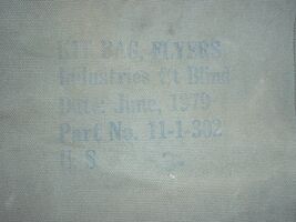 USAF/USN pilot's kitbag flyer's cotton duck brass zipper; "WRIGHT" - $50.00