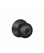 Schlage F51A PLY 622 Plymouth Knob Keyed Entry Lock, Matte Black - £27.05 GBP