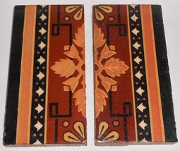 2 pc Antique MINTONS Tiles STOKE ON TRENT Made in England - £38.94 GBP