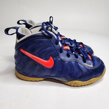 Nike Air Foamposite Pro Blue Void University Red Youth 843755-405 Size 13C - $39.49