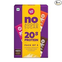 High Protein &amp; Energy Bars,Added Probiotics &amp; Whey,20g Protein Pack of 5 x 70g - £16.70 GBP+