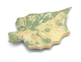 Handmade Ceramic Leaf Draining Soap Dish, Pottery Soap Bar Tray, Clay So... - £33.81 GBP