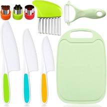 9 Pcs Kids Kitchen Set Kids Knives For Real Cooking With Cutting Board Y... - $23.50