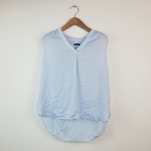 Alfani Womens XL Faded Blue Satin Ruched Tank Top NWT F31 - £17.22 GBP