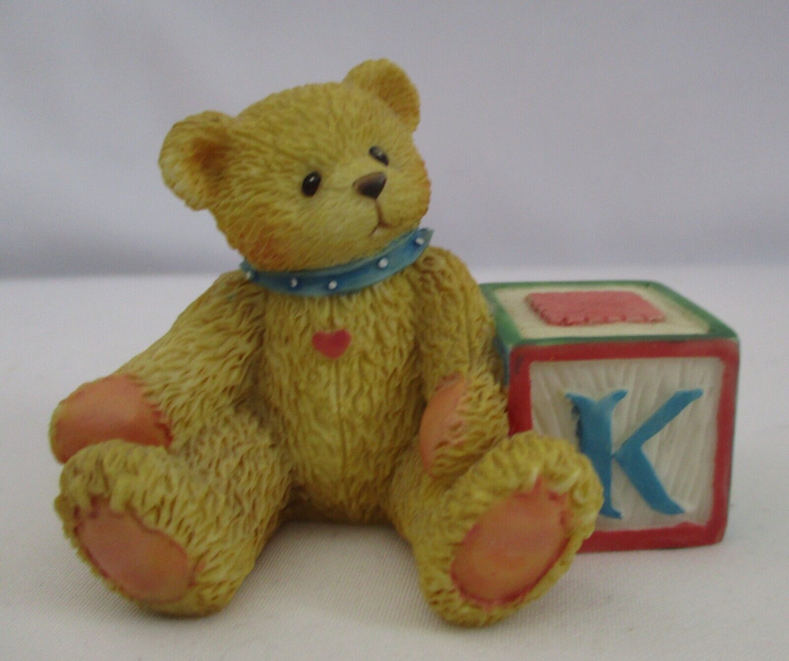 Enesco Cherished Teddies Alphabet Blocks K 1995 P. Hillman 2&quot; - $9.89