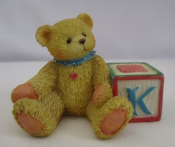 Enesco Cherished Teddies Alphabet Blocks K 1995 P. Hillman 2&quot; - $9.89