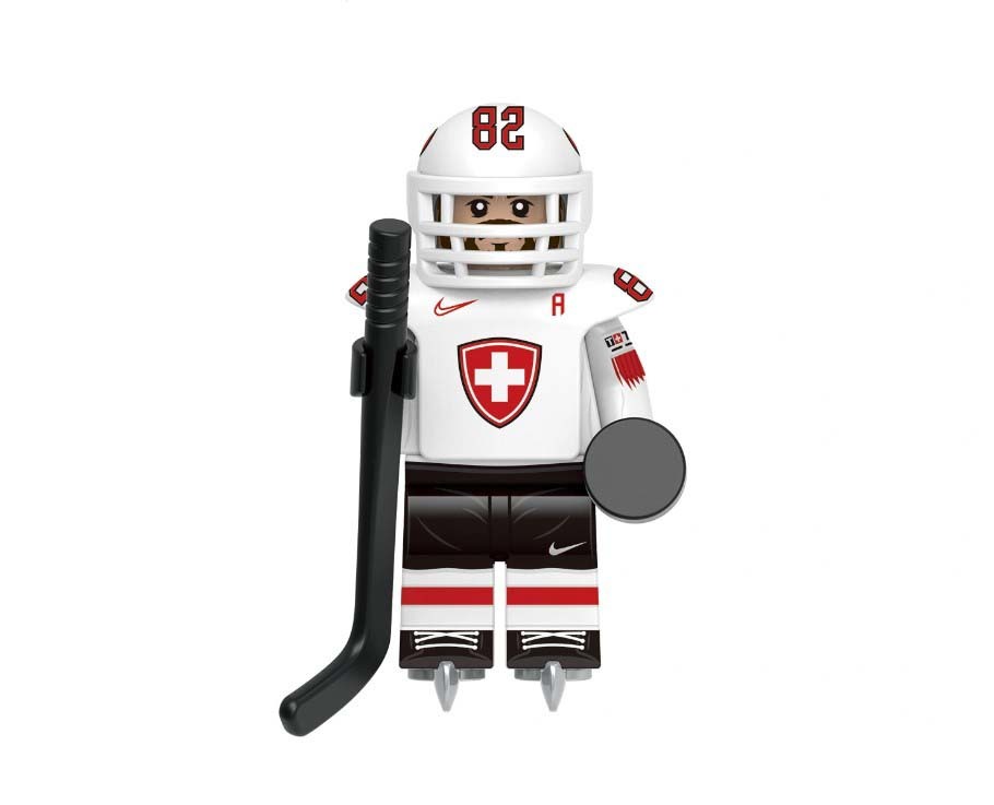 Minifigure Hockey Player Switzerland Team Custome - $7.94